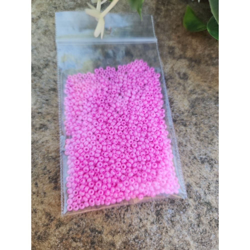 Czech Glass Beads 10/0 Preciosa Brand.  Baby PinkColor. Bag  15 Gr.